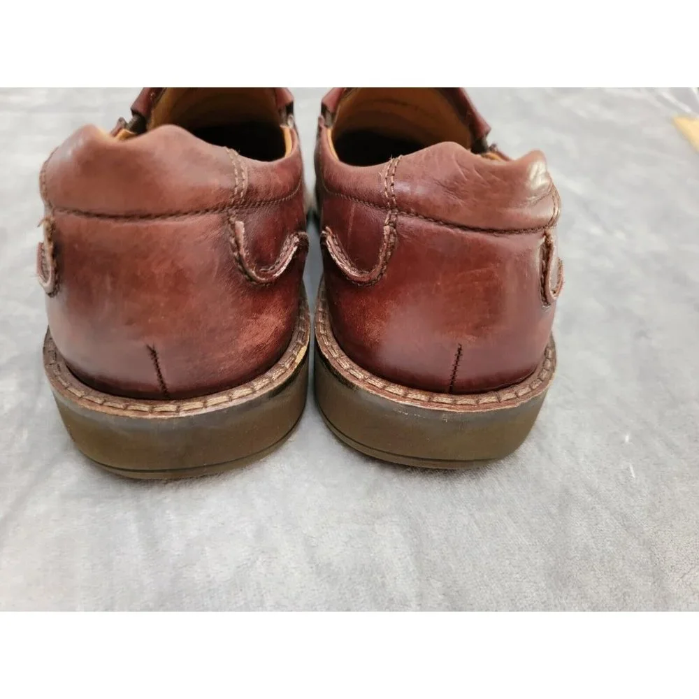 Ecco‎ Holton Loafer Men's Sz 10 Business Casual Shoe Comfy Brown Leather Slip On